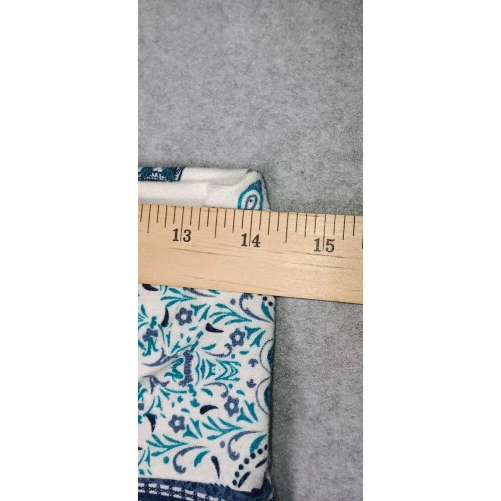 Bohemian Elephant Pattern Side Slits Maxi Skirt Small Blue Summer Beach Festival